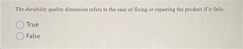 Which Dimension of Design Quality Refers to the Ease of Repair? A Multi-Faceted View